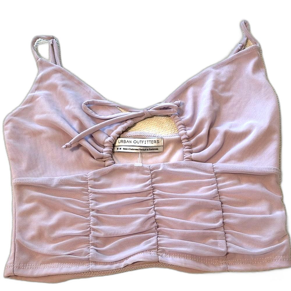 Urban Outfitters My Sweetheart Mesh Tie-Front Cami Lavender Lilac Size Medium M